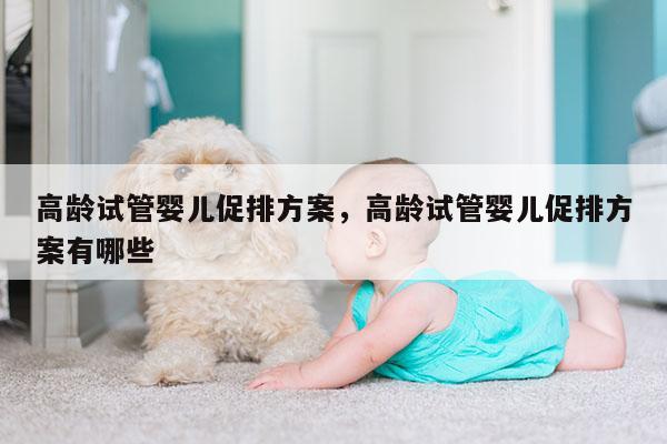 高龄试管婴儿促排方案，高龄试管婴儿促排方案有哪些