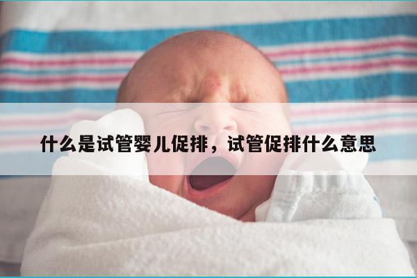 什么是试管婴儿促排，试管促排什么意思
