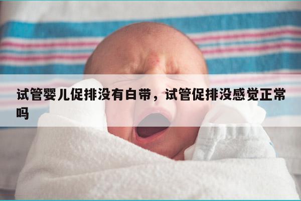 试管婴儿促排没有白带，试管促排没感觉正常吗