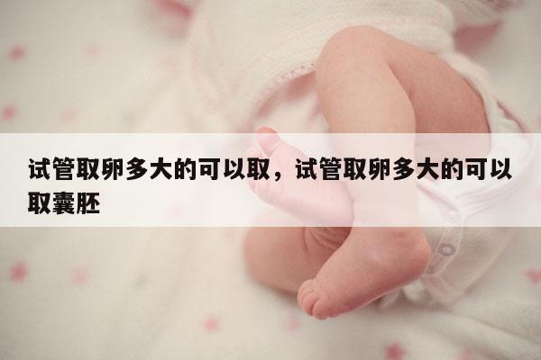 试管取卵多大的可以取，试管取卵多大的可以取囊胚