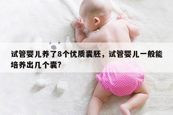 试管婴儿养了8个优质囊胚，试管婴儿一般能培养出几个囊?